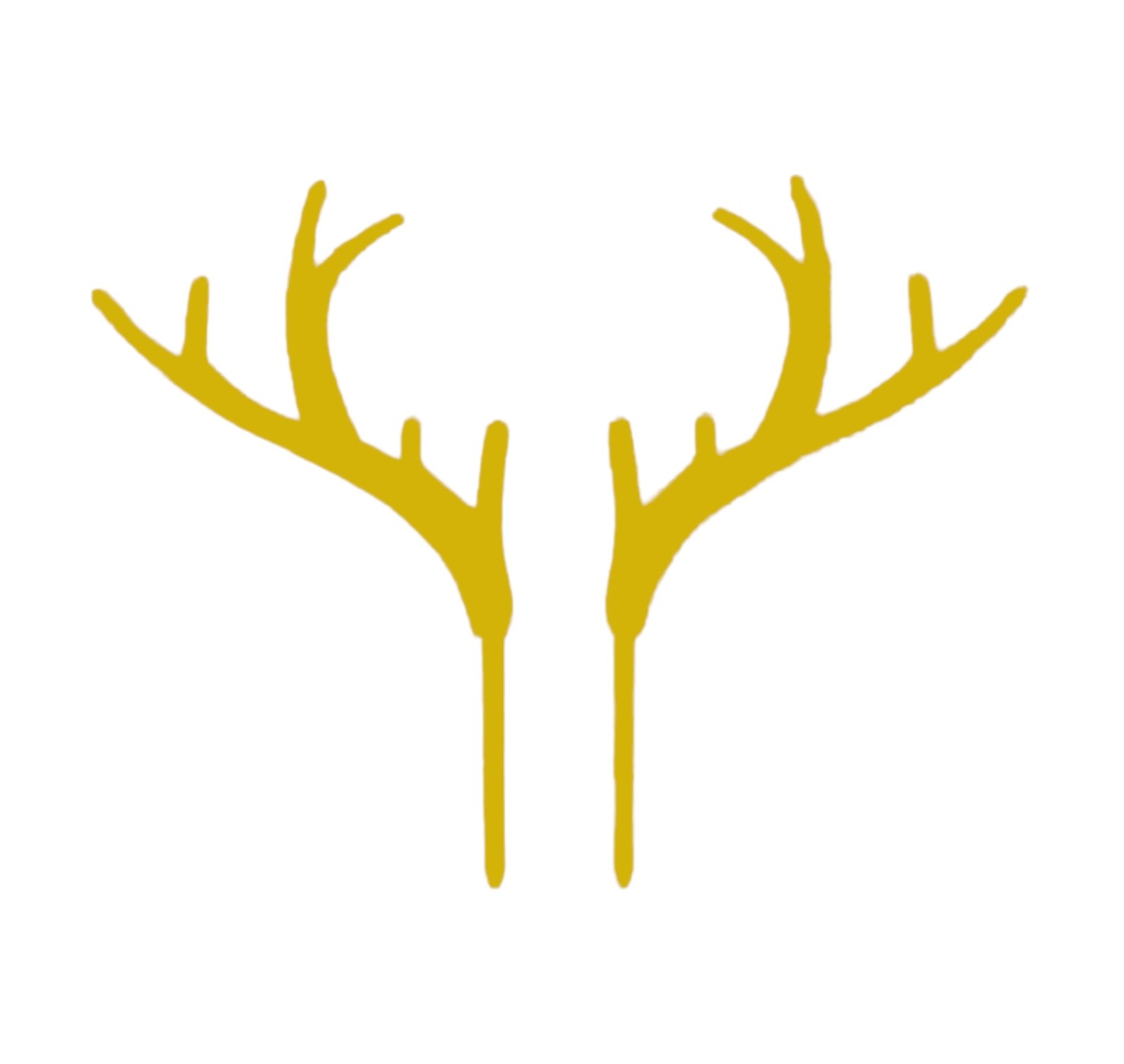 Cake topper antlers gold