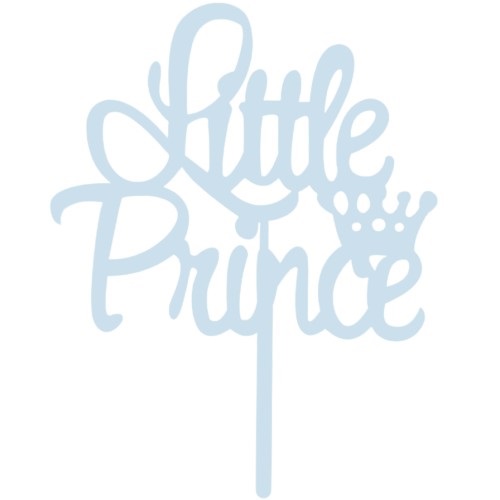 Cake topper little prince crown blue FINAL SALE