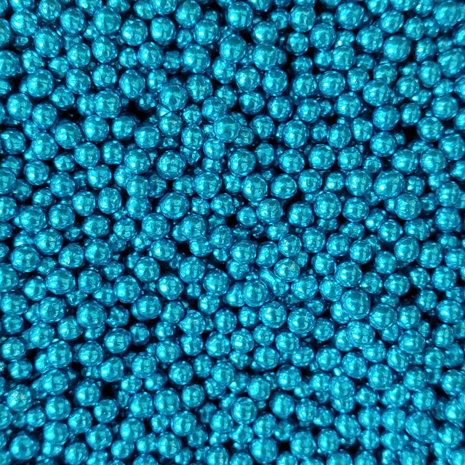 Sugar pearls metallic blue 4mm 75g