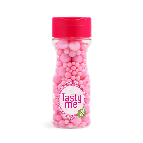 Sugar Pearls Sprinkles mix Light Pink 70g - glutenvrij