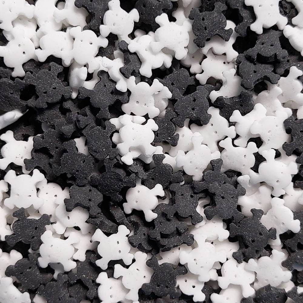 Sugar Decoration Skulls - Pirates 45g - gluten-free - Black cap
