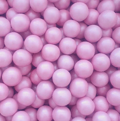 Crispy chocolate balls baby pink