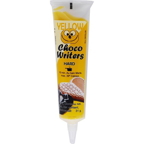 Chocolade schrijftube geel