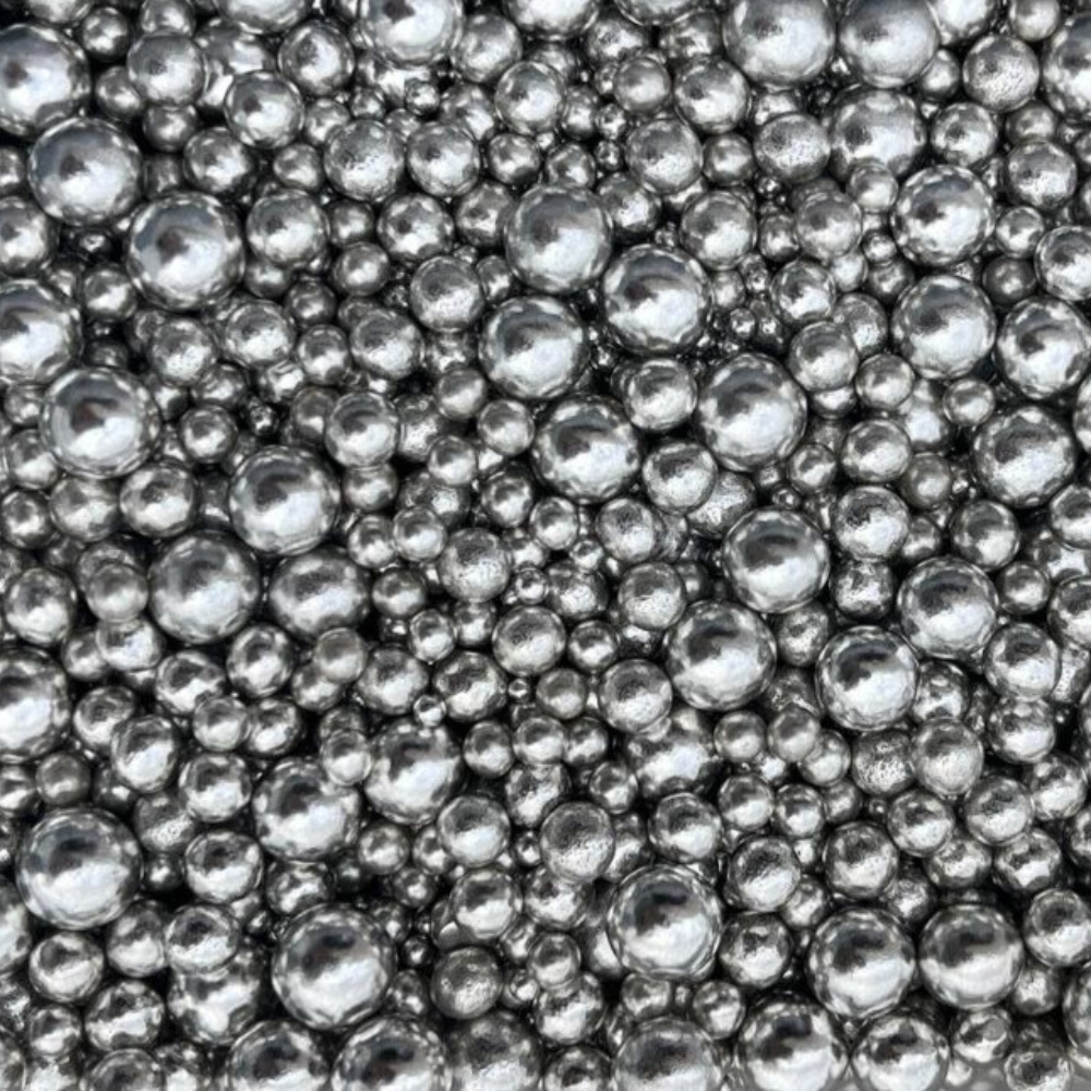 Metallic Pearls Sprinkles mix Silver 75g - gluten-free