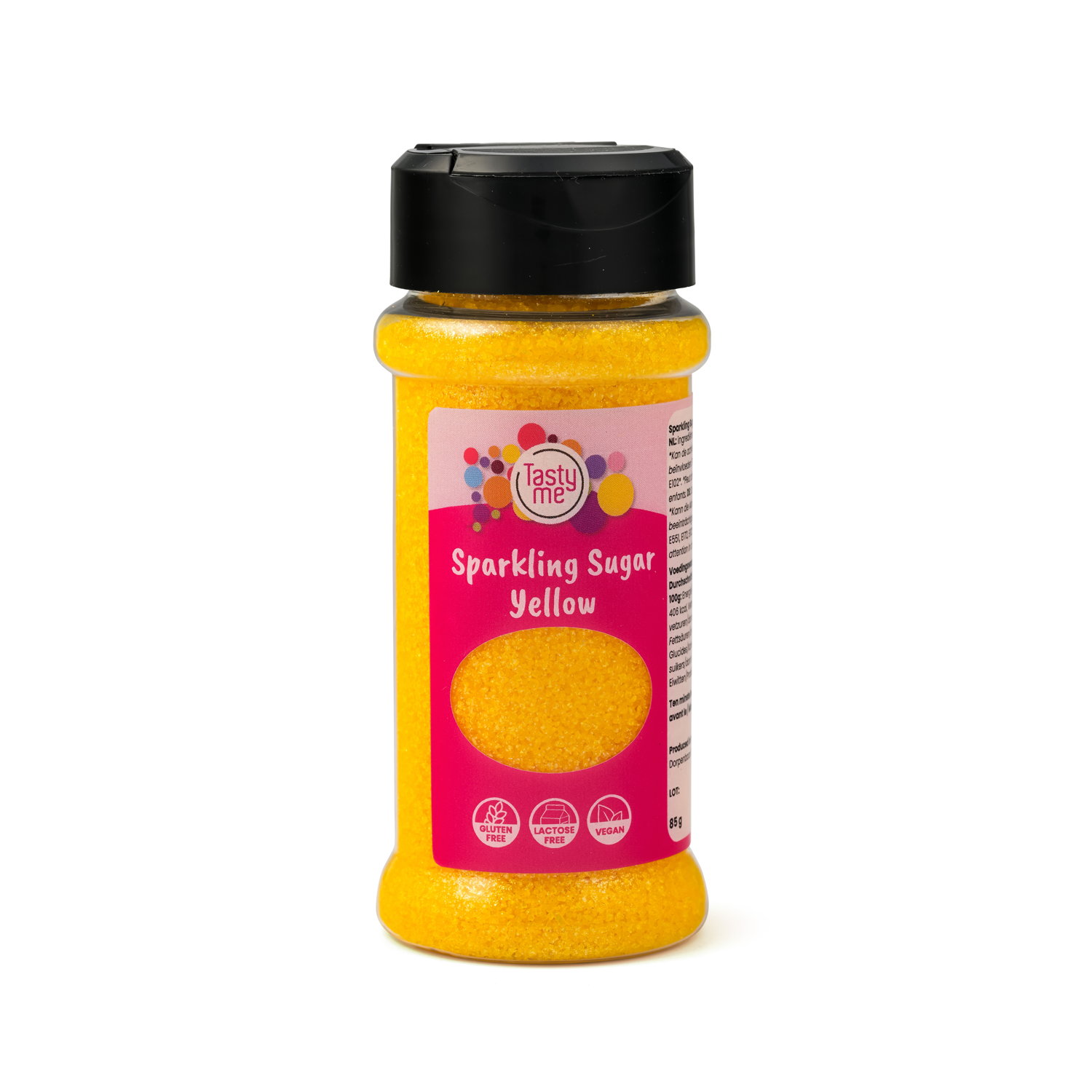 Glittersuiker Geel 85g - glutenvrij