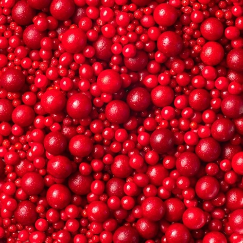 Sugar Pearls Sprinkles mix Red 70g - gluten-free