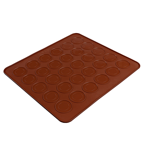 Siliconen mat macarons bruin