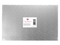 Cake drum rectangular 40x20cm silver