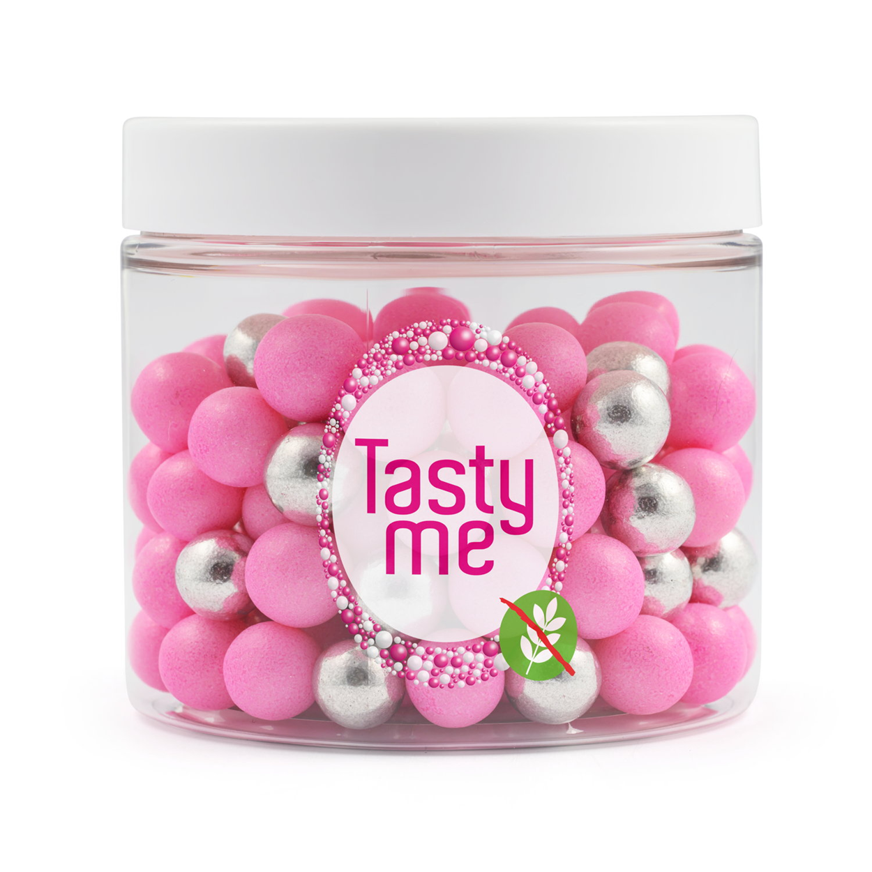 Sprinkles mix Silver-Pink 10mm 125g - gluten-free