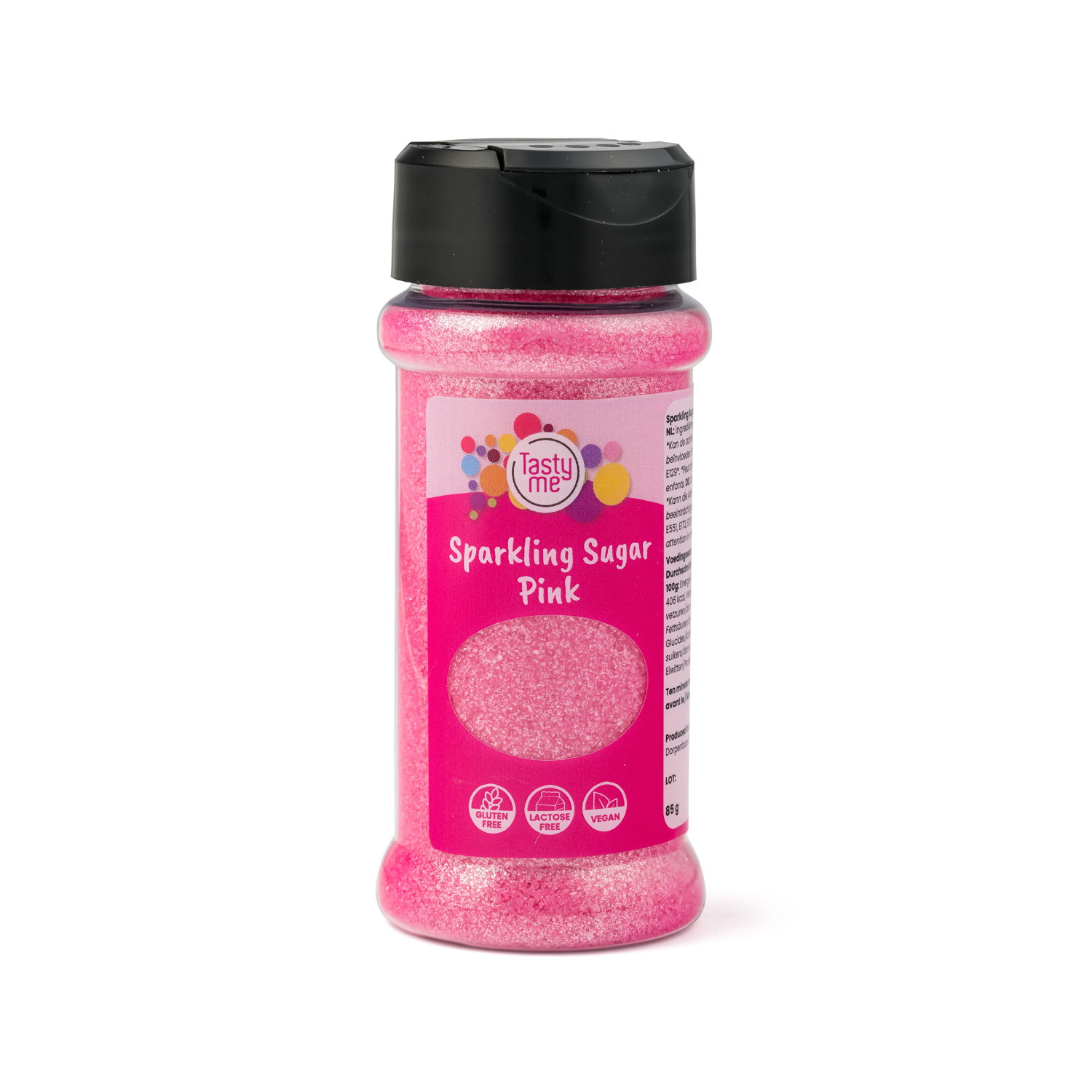 Glittersuiker Roze 85g - glutenvrij