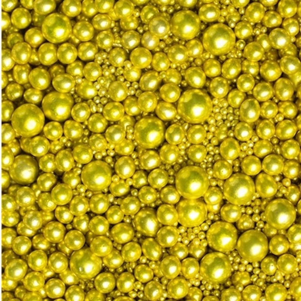 Metallic Pearls Sprinkles mix Gold 75g - gluten-free