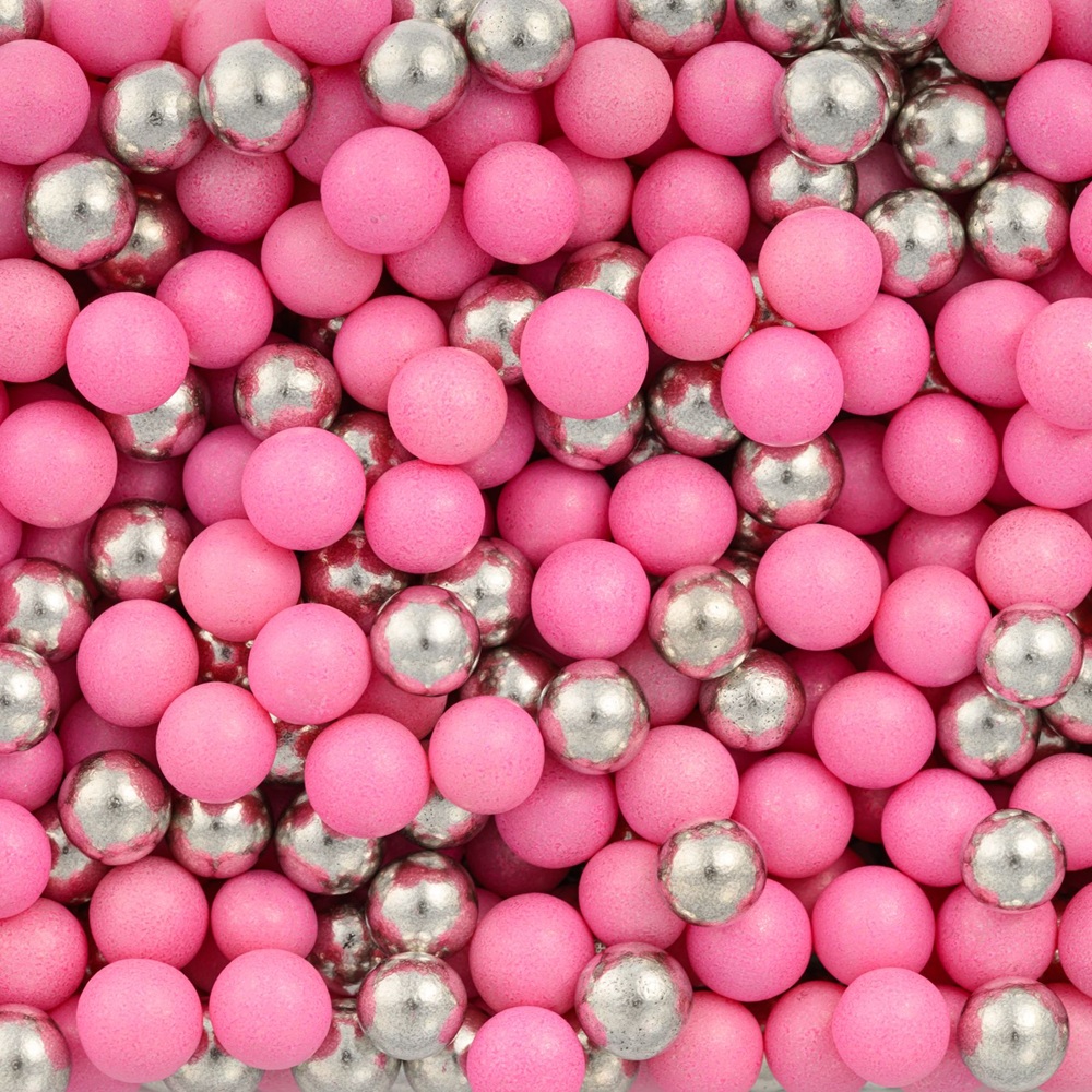 Sprinkles mix Silver-Pink 10mm 125g - gluten-free