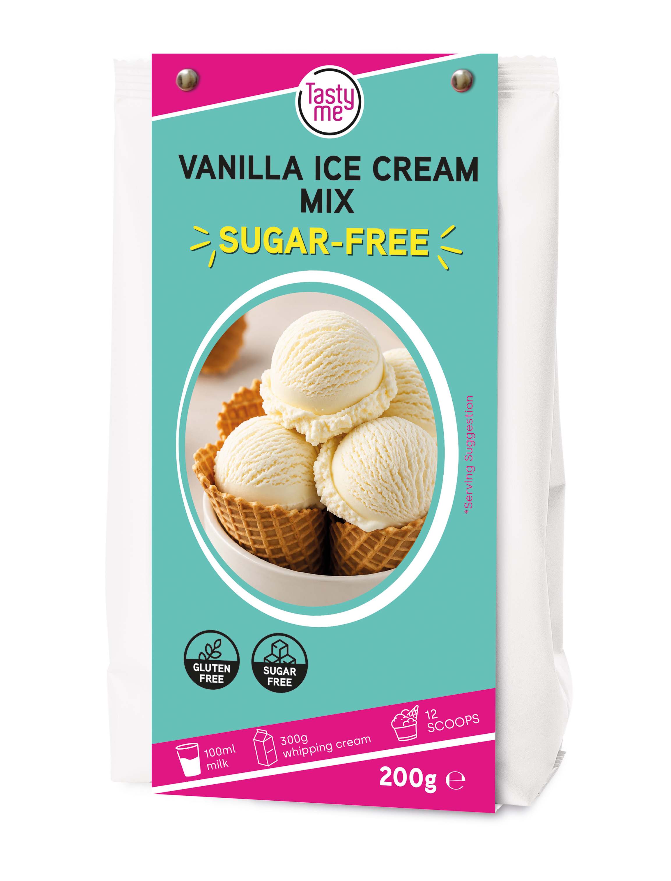Vanilla Ice Cream mix 200g - suikervrij