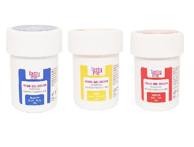 Voordeelset van 3 eetbare gel kleurstoffen