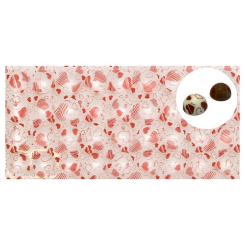 Mal voor chocolade halve bol met print