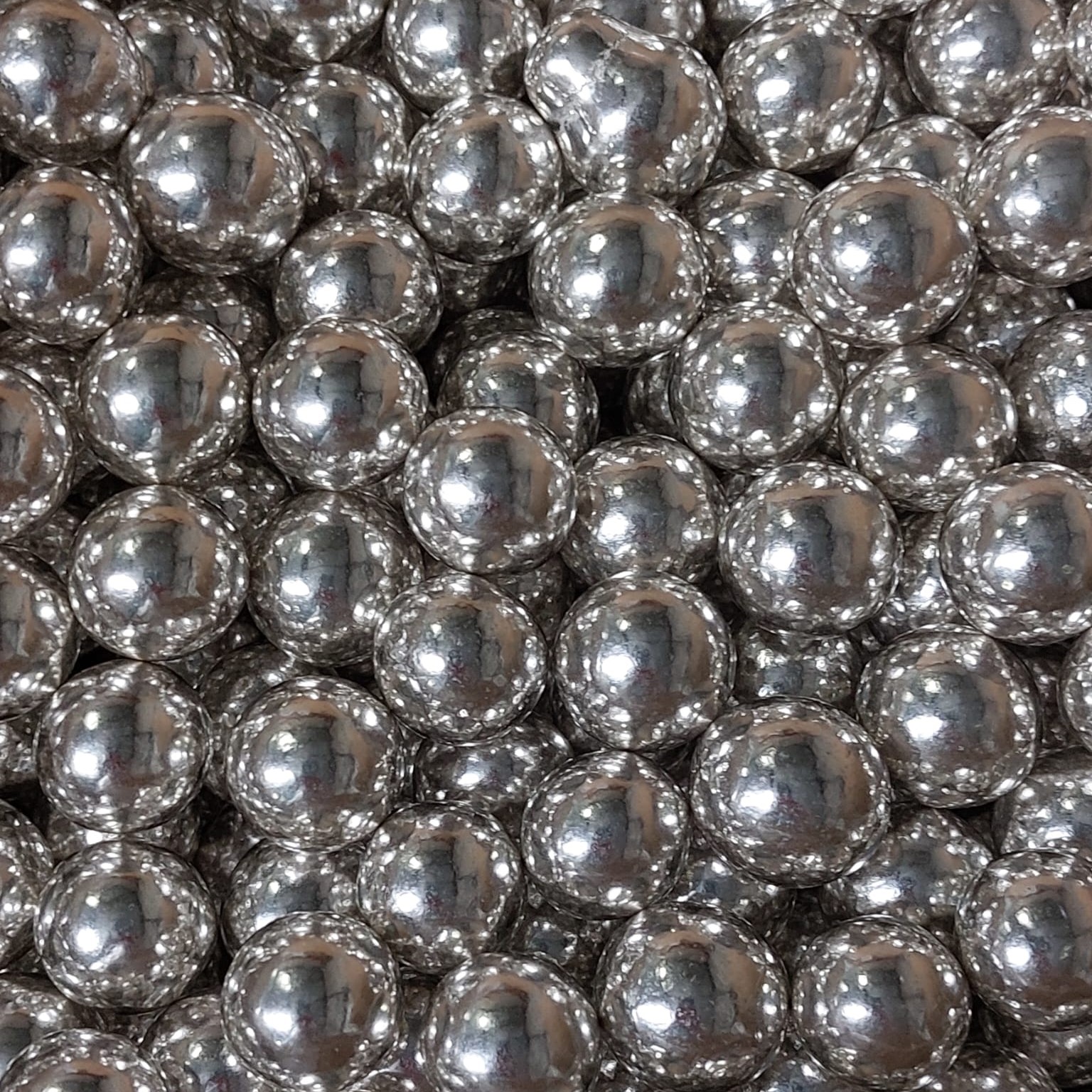 Crispy chocolate balls silver 100g