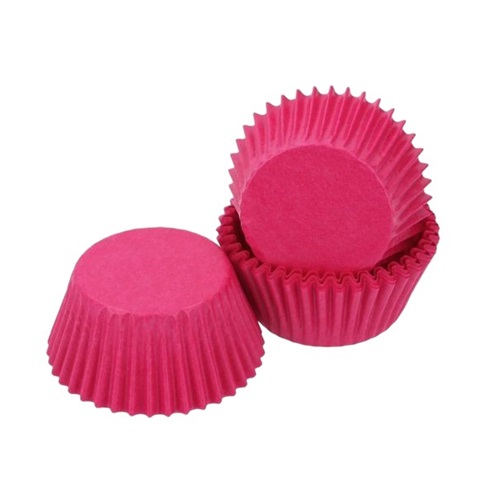 Cupcake cups - vormpjes 50mm roze fuchsia 60st.