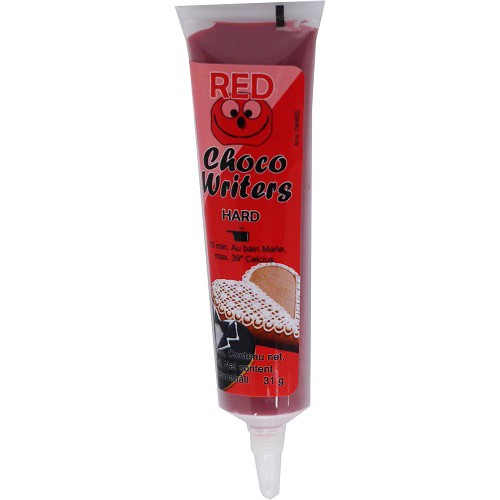 Chocolade schrijftube rood
