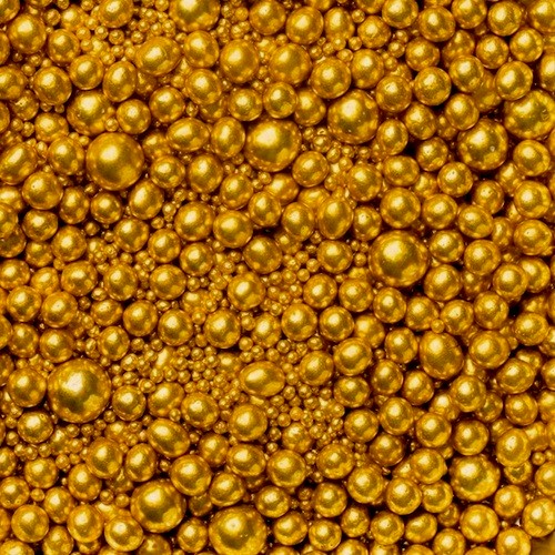 Metallic Pearls Sprinkles mix Antique Gold 75g - glutenvrij