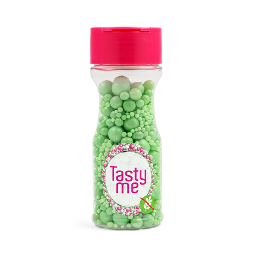 Sugar Pearls Sprinkles mix Light Green 70g - glutenvrij