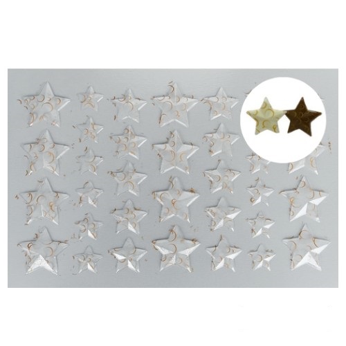 Mold for chocolate stars with print