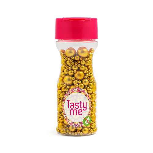 Metallic Pearls Sprinkles mix Antique Gold 75g - glutenvrij