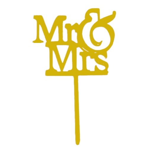 Cake topper mr & mrs goud