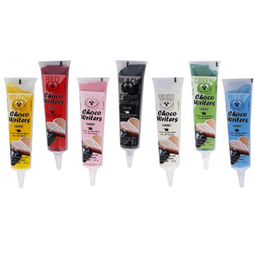 Voordeelset chocolade schrijftube 7 stuks
