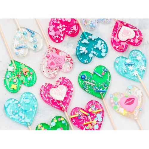 Siliconen mal lolly/lollies hart voorbeeld