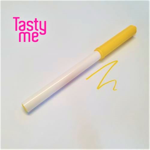 Eetbare schrijfstift - food pen geel