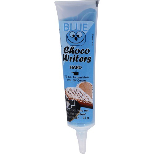 Chocolade schrijftube blauw