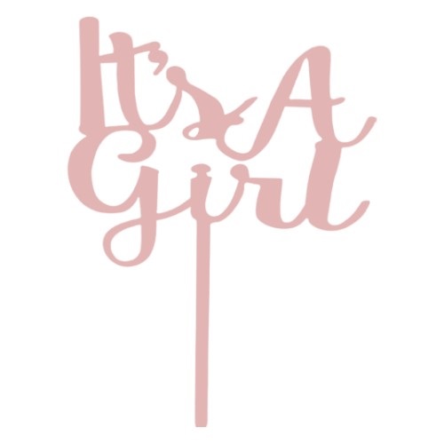 Cake topper it's a girl roze