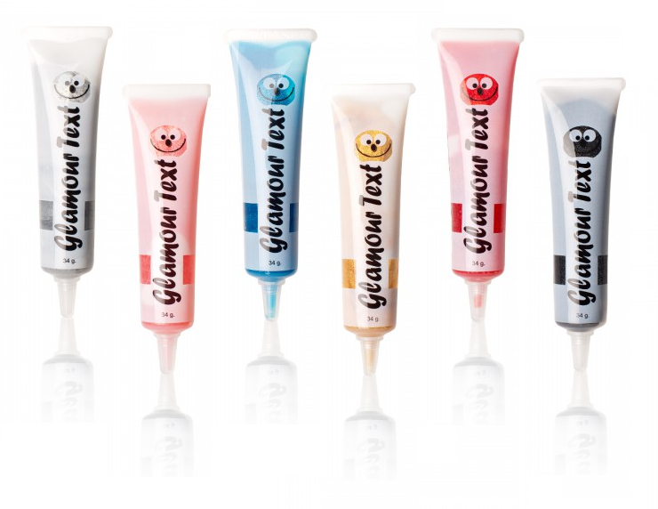 Voordeelset glitter schrijftube 6 stuks