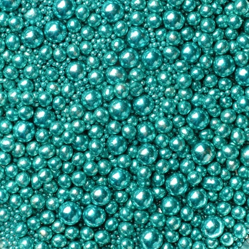 Metalic Pearls Sprinkles mix Turquoise 75g - glutenvrij 