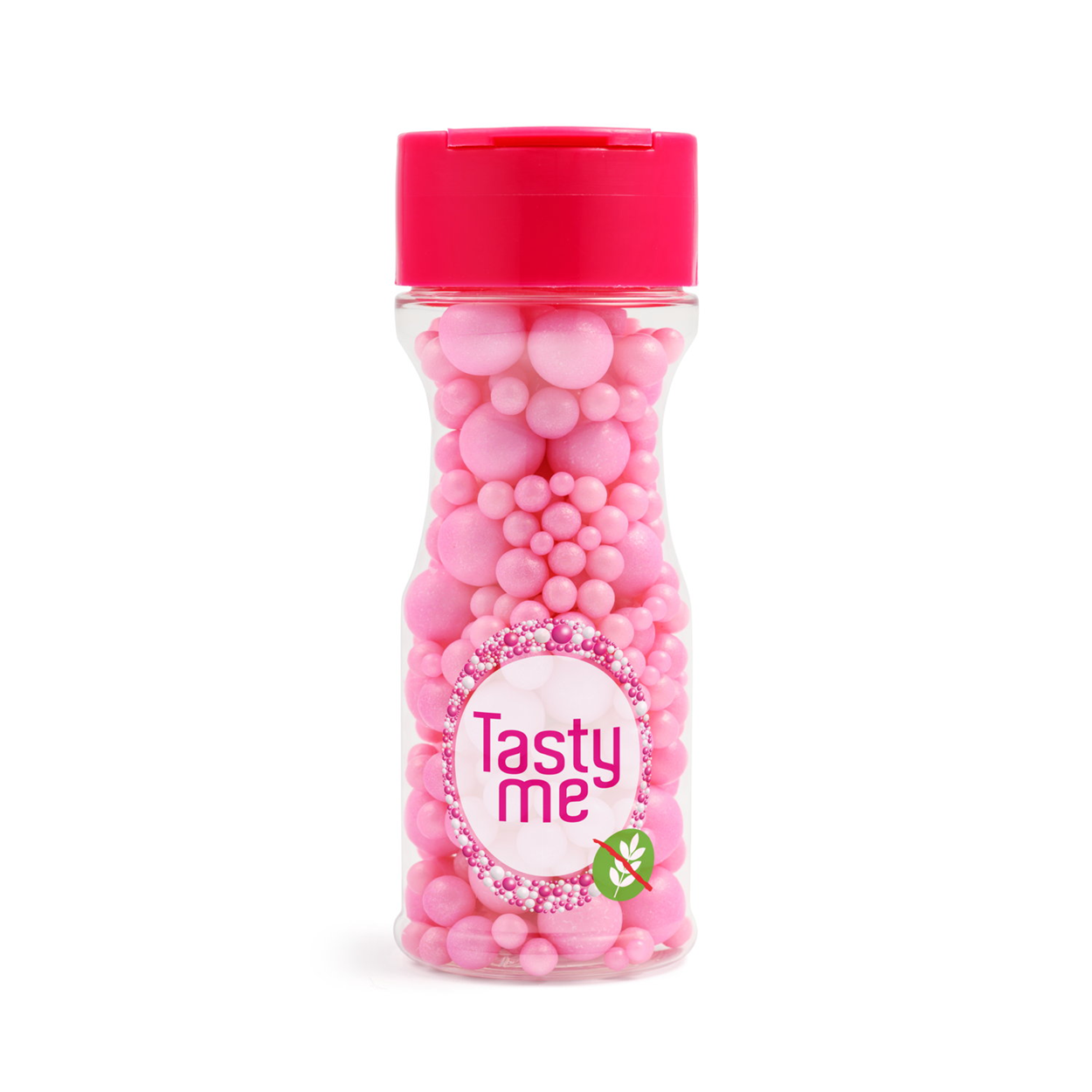Sugar Pearls Sprinkles mix Light Pink 70g - glutenvrij