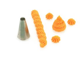 Nozzle French star stainless steel 10mm RVS