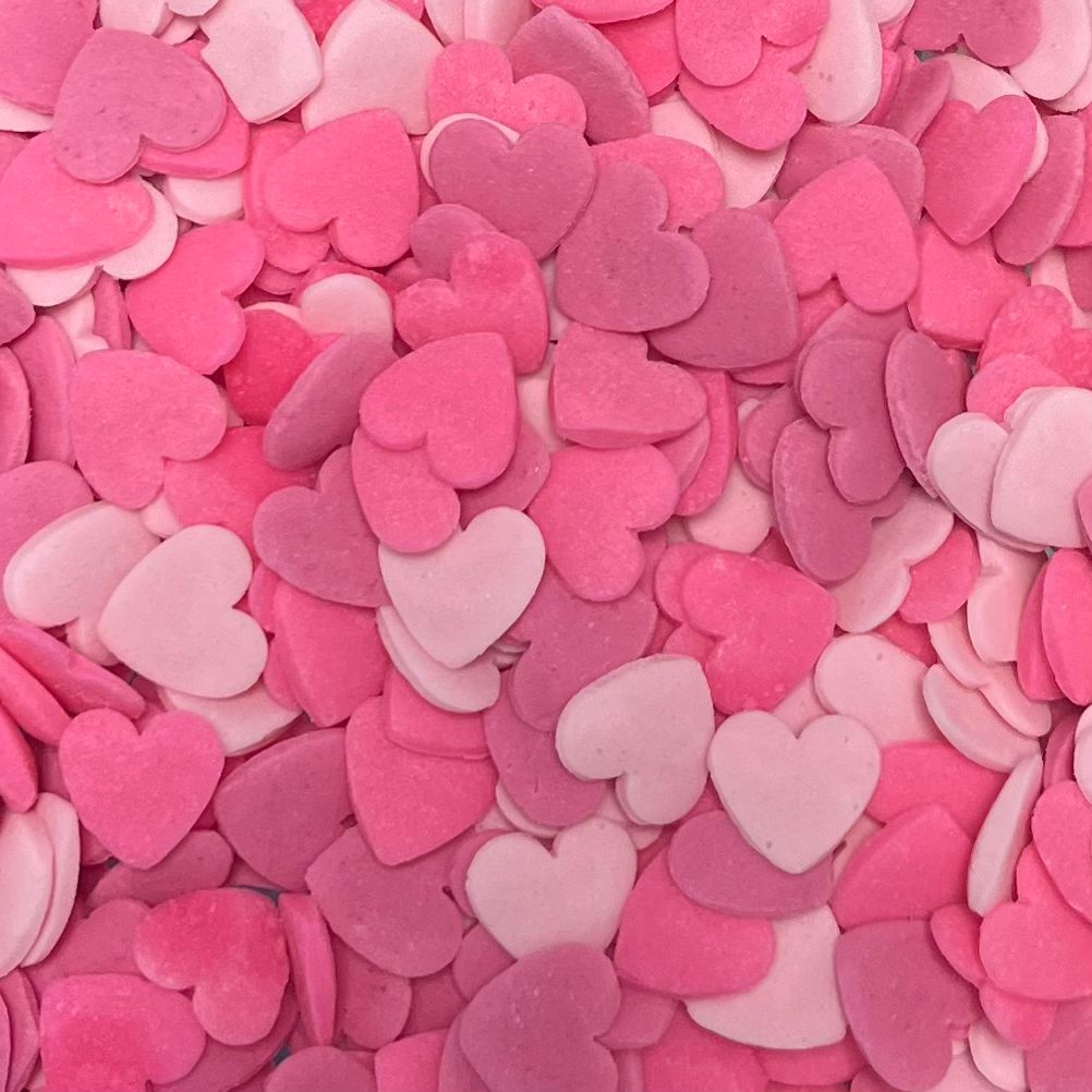 Sugar Sprinkles Pink Hearts 50g - gluten-free