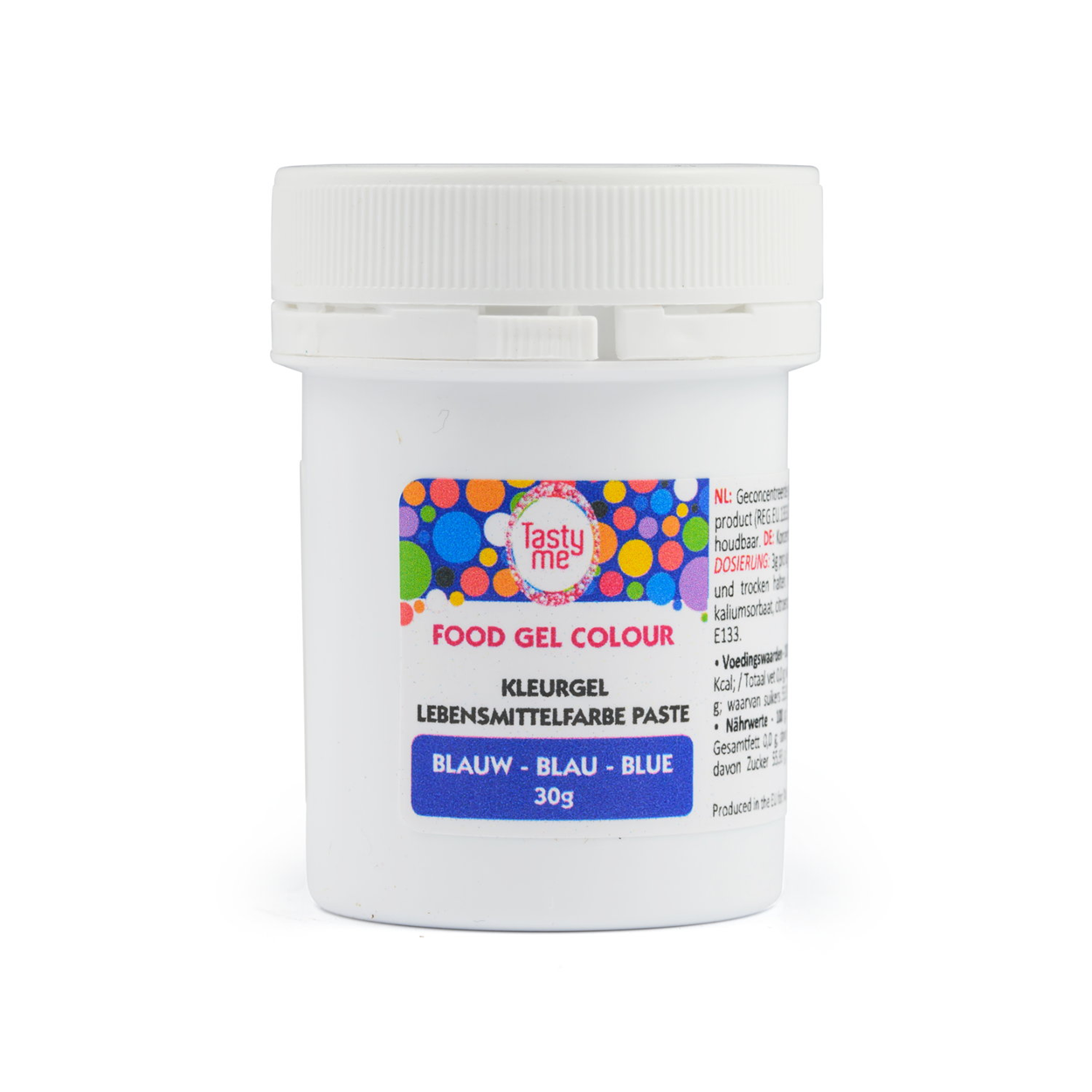 Kleurstof gel blauw 30g - glutenvrij