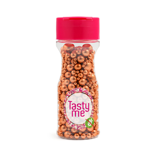 Metallic Pearls Sprinkles mix Copper 75g - glutenvrij