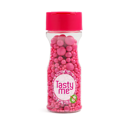 Sugar Pearls Sprinkles mix Raspberry 70g - glutenvrij