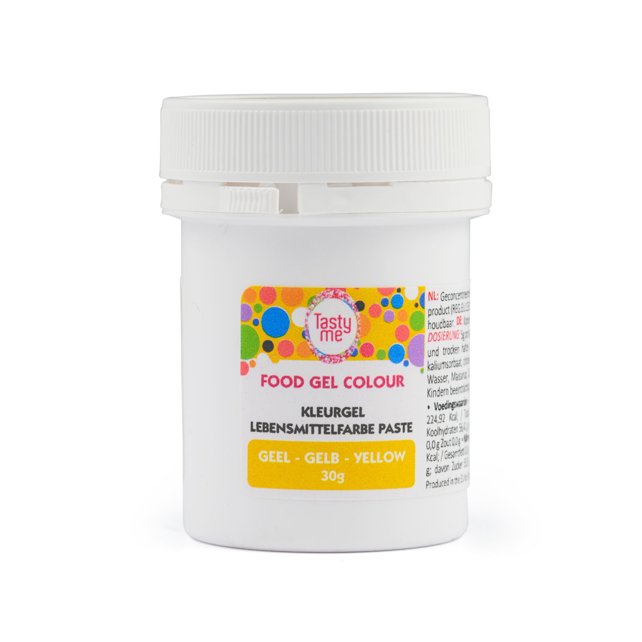 Kleurstof gel geel 30g - glutenvrij 